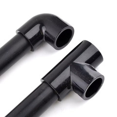 1Pc 16~50Mm Black PVC Pipe Connector Straight Elbow Tee Joints Aquarium Drainage