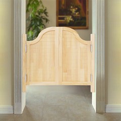 Swing Solid Wood Door Partition Door for Shop Entrance Partition Log Color NEW