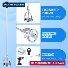 3 Pcs Paint Mixer for Drill, 1 to 5 Gallon Bucket, Paint Stirrer, Easy to Clean,