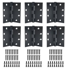 4.5 X 4.5 inch Black Heavy Duty Commercial Door Hinge Thickened, Silent Plain…