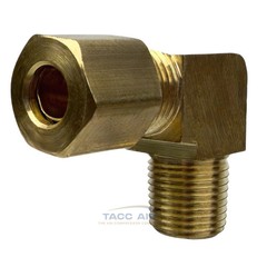 5PC 1/4″ Compression x 1/8″ MNPT 90 Degree Brass Compression Elbow Pipe Fitting