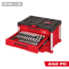 Milwaukee 48-22-9491 Milwaukee Tool 242 Piece 1/4 3/8 1/2 Inch Drive Metric and