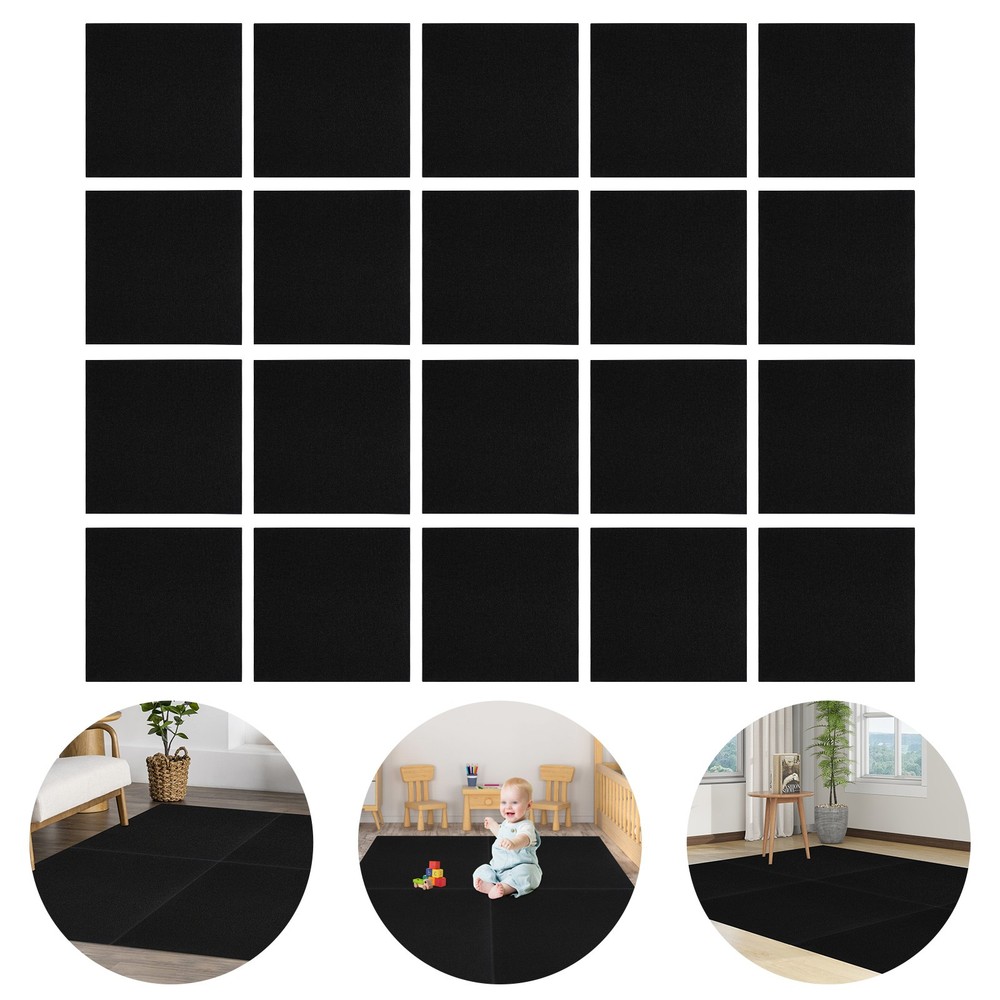 20 Pcs Square Carpet Peel and Stick Floor Carpet Self-Adhesive Carpet 60*60cm