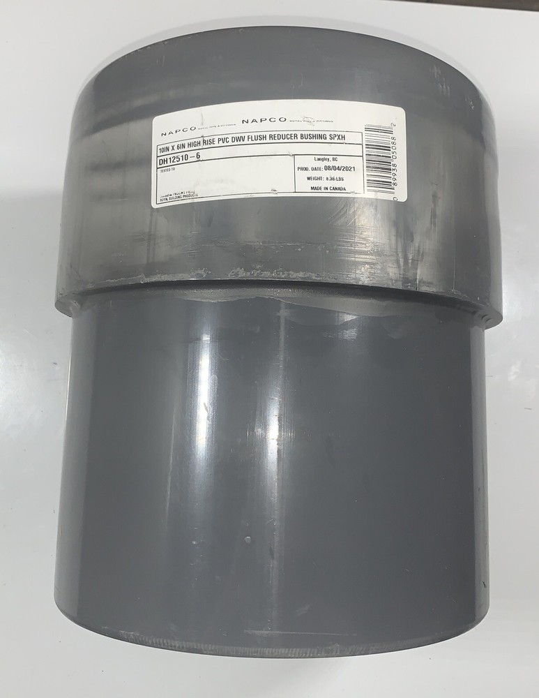 Napco DH12510-2, 10” x 6” High Rise PVC DWV Flush Reducer Bushing SPXH
