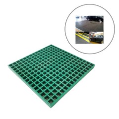 One Piece of 1.9ft*1.9ft Fiberglass / FRP Molded Grating Full Sheet Green