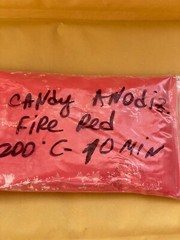 Set of 5 Transp MATT ANODIZED CANDY powder coating paints, 90g/3.15oz per color