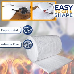 Ceramic Fiber Insulation Blanket 1″x24″x300″ High Temp Thermal Insulation 2600F