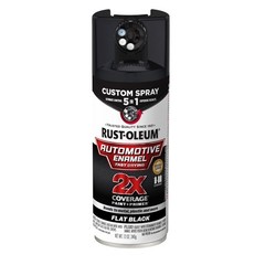 Rust-Oleum 2X Automotive Enamel Custom Spray 12 Ounce (Pack of 1), Flat Black