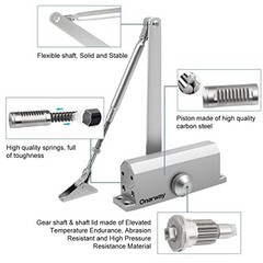 Automatic Door Closer Hydraulic Soft Close Adjustable Speed For Home Office