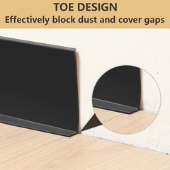 Vinyl Wall Base Baseboard Molding Trim 4″x 20FT Flexible Self Adhesive Gray