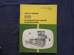 ORIGINAL JOHN DEERE 880 HYDROSTATIC-DRIVE WINDROWER OPERATORS MANUAL + CAB NICE