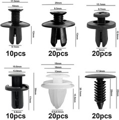 100Pieces Bumper Retainer Clips Car Rivets Fasteners Retainer Kit and Removers