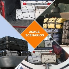 Cargo Net for Pickup Truck Bed 4’x6′ (Stretches to 8’x12′) – Bungee Mesh with…