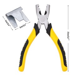 900pcs Rabbit Chicken Wire Cage Clips with Fence Pliers Hog Rings Yellow