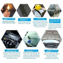 100x50cm Car Engine Hood Heat Deadener Soundproof Pad PE+Aluminum Insulation Mat