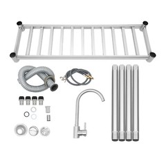Single Bowl Kitchen Sink Fits Laundry Room Bathroom US Stainless Steel Durable