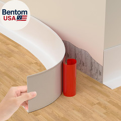 Self-Adhesive Flexible Baseboard Molding Trim – 20 Ft Vinyl Wall Base for Curved