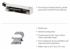 Hydraulic Door Closer Flush Mount 3/4″ Hook Exposed Installation
