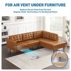 Floor Air Vent Extender for Under Furniture – Aluminum Alloy Metal Material,H…