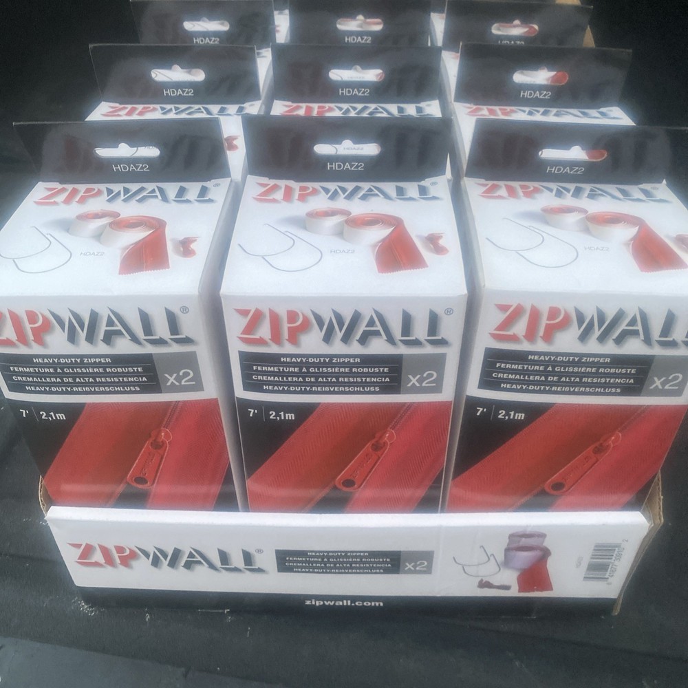 ZipWall HDAZ2 Heavy-Duty Zipper Dust Barrier 12 Pack Case