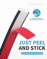 Art3d 25ft Black Peel & Stick Tile Trim for Backsplash Edge Self-Adhesive Liner