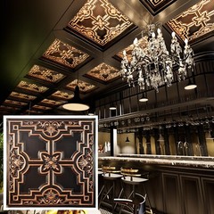 Faux Tin Ceiling Tile Decorative Tin Walls Panel PL16 Traditional copper 10Pcs