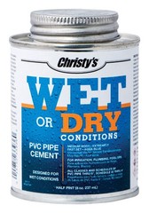 Christys RH.WET.HP.36 Wet or Dry Conditions Blue PVC Cement 8 oz.
