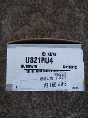 50-PACK US LOCK US21RU4 Blank Keys for Locksmiths Locks Brass New in Box