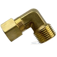 1/2″ Compression x 1/2″ MNPT 90 Degree Brass Compression Elbow Pipe Fitting