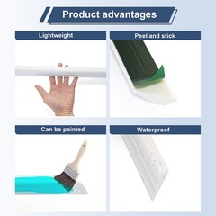 NeatiEase Peel and Stick Wall Molding Kit 6-Frame Premade, Ready-to-Assemble Wal