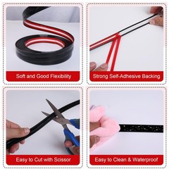 DGSL 2.36″x43ft Flexible Peel & Stick Wall Corner Protector Molding Trim Tile