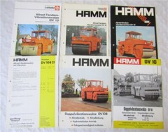 5 brochures Hamm IBH DV 10 B double vibratory roller 70/80s and price list