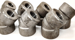 UNBRANDED 1/2″ X 1/2″ FEMALE 45° PIPE ELBOW FORGED CARBON STEEL **LOT OF 7 **
