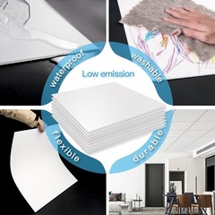 Art3d 12-Pack Smooth Drop Ceiling Tile 2ft x 2ft in Off White, PVC Ceiling Panel