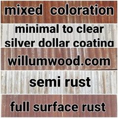 5 pcs 3′ x 2′ Rustic Reclaimed Corrugated Sheets Barn Roofing Metal Tin Basement