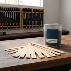 15pcs Paint Stir Sticks – 9 Inch Reusable Flat Wooden Stirring Paddle – Birch