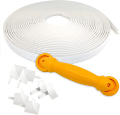 Flexible Self-Adhesive Trim Bundle with Applicator – Caulking Kit with 50Ft Whit