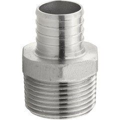 Plumbeez 1 In. x 1 In. MPT Stainless Steel PEX Adapter PE-PS-MA10 PLUMBEEZE