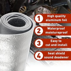 Thick:5MM 120″x40″ Double-Sided Pearl Cotton Insulation with Aluminum Foil Mat