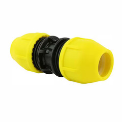 1/2 In. IPS DR 9.3 Underground Yellow Poly Gas Pipe Coupler