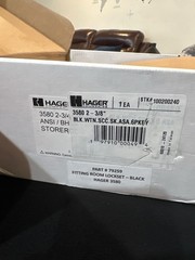 Hager 3580 Storeroom Lever Lockset – Grade 2 – Black Key 2 3/8” Brand New in Box
