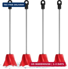 11″,4 Pcs Paint Stirrer for Drill, Paint Mixer Attachment,Red | Helix Epoxy Mixe