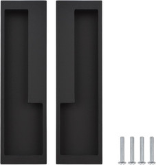 Zinc Alloy Flush Pull Handles, 2pcs Embedded Sliding Door Handle with Hidden Scr