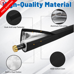 Afcabakila 3 Layers HVAC Copper Pipe Insulation Cover, 72”x10.2” Black-1Pcs