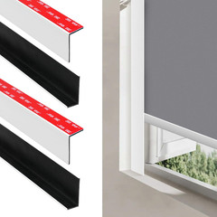Drsart 100 Light Blocking Strips Blackout L-Shaped Pvc Dual-Side Tracks For