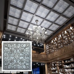 PVC Tin Ceiling Tiles 3D Embossed Wall Panels for Club PL70 Antique tin 10pcs