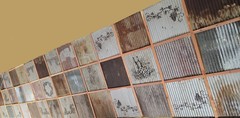 (40 sq. ft.)Corrugated Metal Sheets 2×2 Ceiling Tiles Rustic Farmhouse Decor