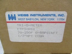 Weiss Instruments Tri-O-Meter CTP30RSX 70-250°F 0-55PSI&FT 1/2″NPT Connection