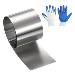 1.2in x 3.3ft Stainless Steel Flashing Roll, 0.1mm Metal Roof Panels