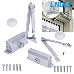 LABLT 2 PCS Aluminum Commercial Door Closer Independent Valves Control 25-45KG